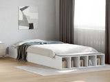Bed Frame with Storage White 80 x 200 cm Engineered Wood 3429557