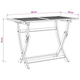 Sydney Rectangle Table Brown 110 x 55 x 75 cm Solid Acacia Wood 42003620