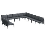 Garden Sofa Set Anthracite Steel 3379000