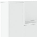 Headboard Cabinet with LED White 160 x 16.5 x 103.5 cm 8006541