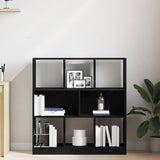 Book Cabinet Black Oak 97.5x29.5x100 cm Engineered Wood 862403