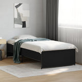 Bed Frame without Mattress Black 100x200 cm 845236