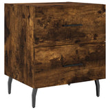 Bedside Cabinet Smoked Oak 40x35x47.5 cm Engineered Wood 827350