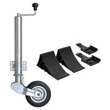 Trailer Jack Wheel 60 mm with Wheel Chocks 3214425