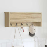 Wall-Mounted Coat Rack with Shelf Sonoma Oak 80 x 20 x 30 cm 874341