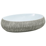 Countertop Basin Grey and Blue Oval 59x40x15 cm Ceramic 155093