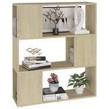 Book Cabinet Room Divider Sonoma Oak 80x24x94 cm Engineered Wood 809128