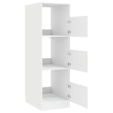 Laundry Cabinet with Storage with Door White Engineered wood 3422792