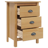 Bedside Cabinet with Drawer HILL Honey Brown 46 x 35 x 65 cm 42025029