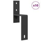Sliding Door Hardware Kit 366 cm Steel Black 3295757