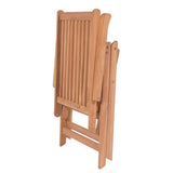 Garden Chair Set of 4 Natural Teak Teak Wood 57 x 71.5 x 100 cm 3065525
