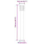 Outdoor Floor Lamps 3pcs Silver 110cm Stainless Steel 4006360