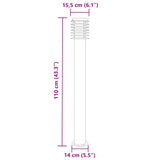 Outdoor Floor Lamps 3pcs Silver 110cm Stainless Steel 4006360