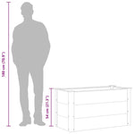Garden Raised Bed WPC 100x50x54 cm Grey 43603