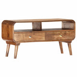 285852 TV Cabinet 90x35x47 cm Solid Mango Wood