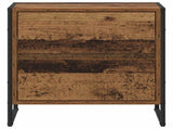 Bedside Table 2 pcs Old Wood 50 x 39.5 x 50 cm Engineered Wood 886687