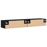 Wall-mounted Cabinet 2 pcs Black Oak 68 x 30 x 20 cm 3333074