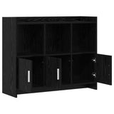 Sideboard Black Oak 98.5 x 33 x 80 cm Engineered Wood 8011140