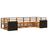 Sectional Sofa Set 7 pcs Natural Solid Acacia Wood 3384810