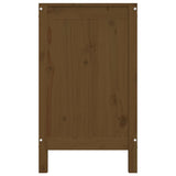Laundry Box Honey Brown 88.5x44x76 cm Solid Wood Pine 823582