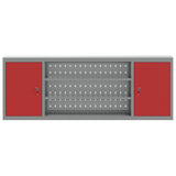 Tool Cabinet with Shelf Red and Grey 150 x 20 x 55 cm Steel 4103476