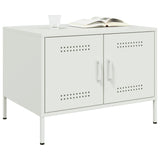 ZNTS Coffee Table White 68x50x50.5 cm Steel 843035