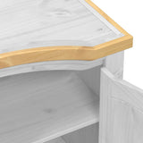 Wardrobe Corona White 151.5x52x186 cm Solid Wood Pine 4012159