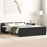 Bed Frame without Mattress Black 150x200 cm King Size 3203755