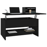 Coffee Table Black 80x50x40 cm Engineered Wood 809657