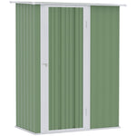 ZNTS Metal Outdoor Storage Shed, Garden Tool House Cabinet -5' x 3' Green-AS 92042895