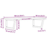 Basin Shelf Wall Mounted Steel and Solid Wood Oak 3302663