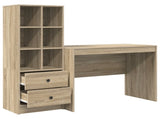 Desk with Drawer 2 pcs Sonoma Oak 3337371