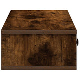 Wall Shelf with Drawers Smoked Oak 100x37.5x19 cm Engineered Wood 859963
