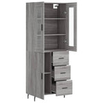 Highboard Grey Sonoma 69.5x34x180 cm Engineered Wood 3198487