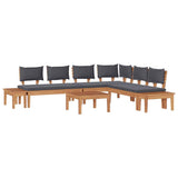 Garden Sofa Set 3 pcs Brown and Grey 3356867