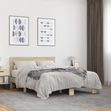 Bed Frame without Mattress Sonoma Oak 135x190 cm Double 3280208