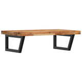 Basin Shelf Wall Mounted Steel and Solid Wood Acacia 3302851