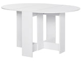 Space-saving Drop Leaf Table, Folding Dining Table for Small Space, Kitchen, Dining Room, White T3398P342422