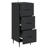 Drawer Cabinet Black 33 x 34.5 x 89.5 cm Engineered Wood 894846