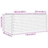 Garden Planter Wax Brown 110x60x45.5 cm Solid Wood Pine 847285