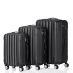 ZNTS 3 Pcs Suitcase Lightweight ABS Carry-on Hand Luggage 4 Spinner Wheels Trolley Case 65177653