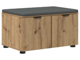 Hall Bench with Cushion with Shelf Artisan Oak 60 x 38 x 46 cm 891479