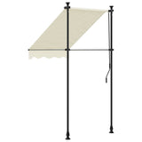Retractable Awning Cream 100x150 cm Fabric and Steel 368743