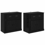 Sideboards 2 pcs Black Oak 70 x 35.5 x 67.5 cm Engineered Wood 3402661