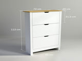 Slim Shoe Cabinet, Narrow Shoe Cupboard with 3 Flip Drawers, Adjustable Shelves for 18 Pairs of T3398P343312