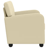 Armchair Cream Faux Leather 42043427