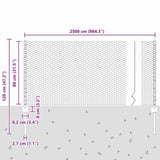Welded Wire Fence 25 x 0.8 m Hot-Dip Galvanised Steel 3336995