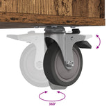 Golf Cabinet with Wheel Plain Old Wood 65 x 45 x 98 cm 899453