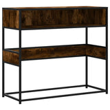 Console Table Smoked Oak 90x35x80 cm Engineered Wood 849171