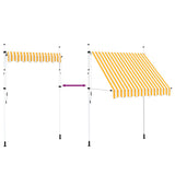 Manual Retractable Awning 200 cm Orange and White Stripes 43232